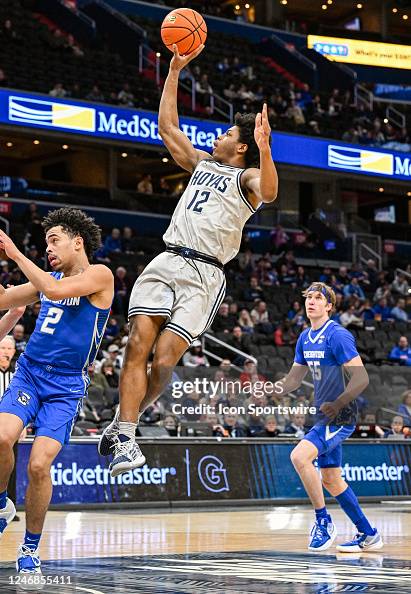 Jordan Riley Football Georgetown Hoyas guard Jordan Riley in action against Creighton... News ...