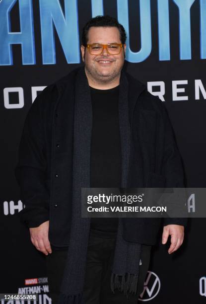 Actor Josh Gad arrives for the World Premiere of Marvels "Ant-Man and the Wasp: Quantumania" at the Regency Village Theatre in Los Angeles, February...