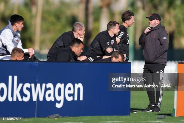 Wayne Rooney the head coach / manager of DC United during the MLS Pre-Season 2023 Coachella Valley Invitational match between D.C. United v LAFC at...