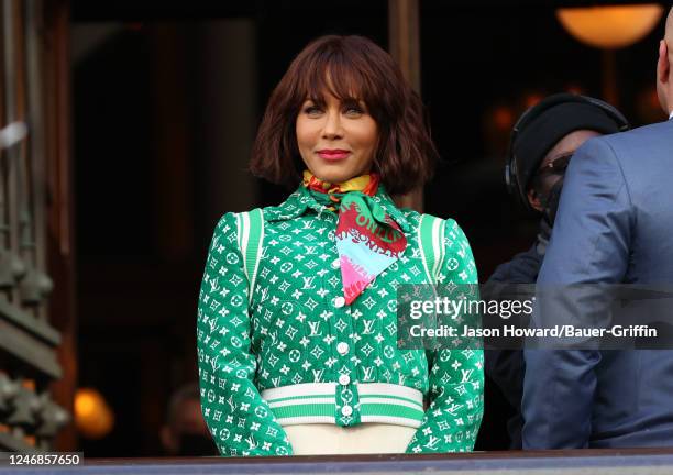 Nicole Ari Parker is seen on the set of "And Just Like That" on February 06, 2023 in New York City.