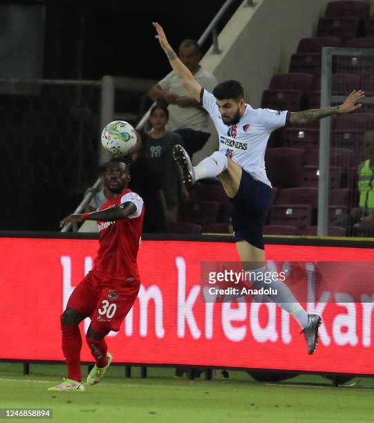File photo dated October 19, 2022 shows Christian Atsu of Atakas Hatayspor in action during Ziraat Turkish Cup match between Atakas Hatayspor and...