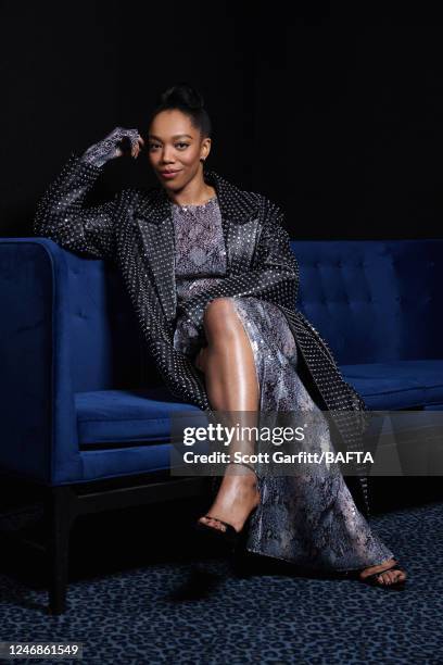 Actor Naomi Ackie is photographed for Baftas EE Rising Star Film folio on February 2, 2023 in London, England.