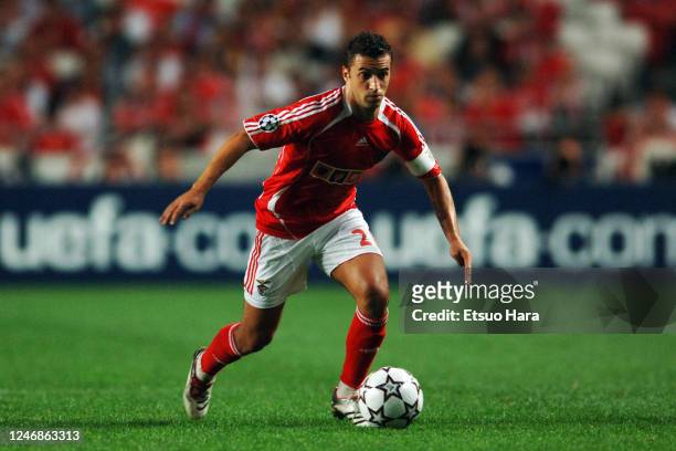 Simao of Benfica in action during the UEFA Champions League Group F match between Benfica and Manchester United at the Estadio da Luz on September...