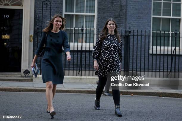 Lucy Frazer, Secretary of State for Culture, Media, and Sport and Secretary of State for Science, Innovation and Technology Michelle Donelan leave...