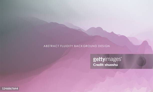 抽象的な流体スタイル自然山風景の背景 - デジタル合成点のイラスト素材／クリップアート素材／マンガ素材／アイコン素材