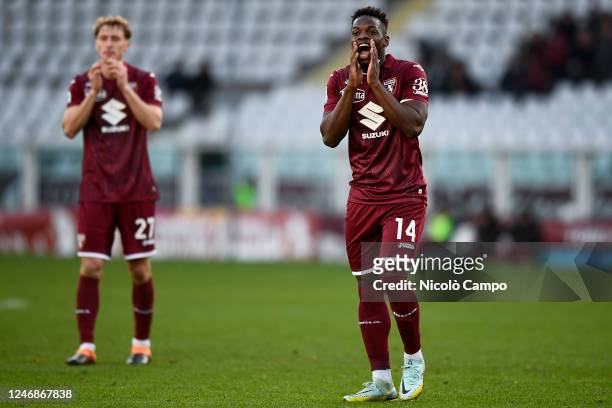 Ronaldo Vieira of Torino FC reacts during the Serie A football match between Torino FC and Udinese Calcio. Torino FC won 1-0 over Udinese Calcio.