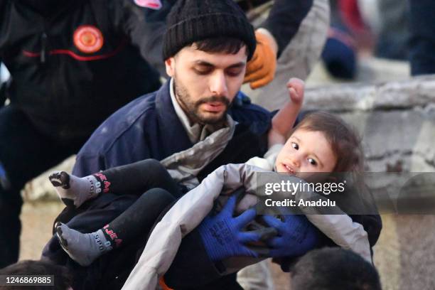 Mother, father and 1.5 year old twins are rescued from the rubble of collapsed building after 40 hours of 7.7 and 7.6 magnitude earthquakes hit...