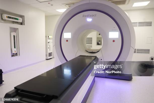 Radixact machine is seen in the University Hospital in Krakow, Poland on February 3, 2023.