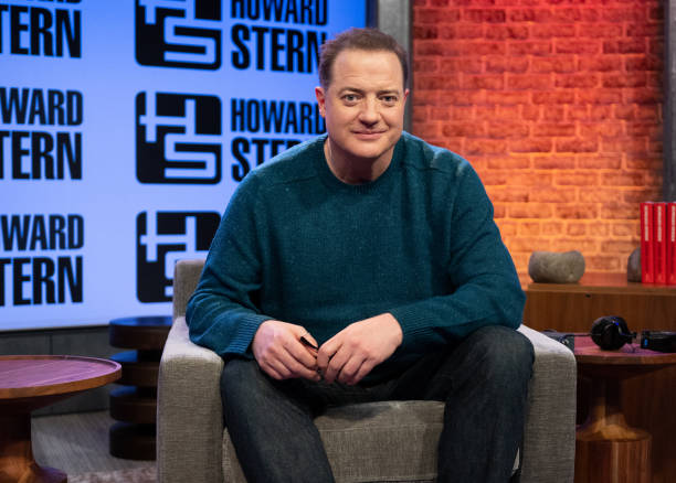 NY: Brendan Fraser Visits SiriusXM's 'The Howard Stern Show'