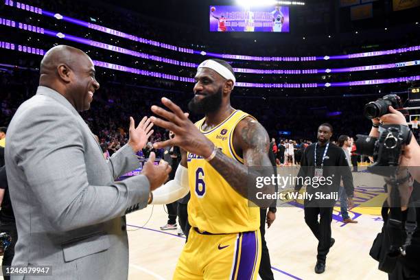 Lebron James Magic Johnson Photos And Premium High Res Pictures Getty Lebron James Magic Johnson Photos And Premium High Res Pictures Getty