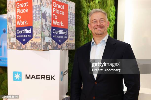 Ditlev Blicher, Asia Pacific region president of A.P. Moller - Maersk, at the company's office in Singapore, on Monday, Feb. 6, 2023. Increasing...