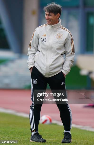 Michael Prus of Germany in action during the International Friendly match between U16 France and U16 Germany at Estadio Municipal de VRSA on February...