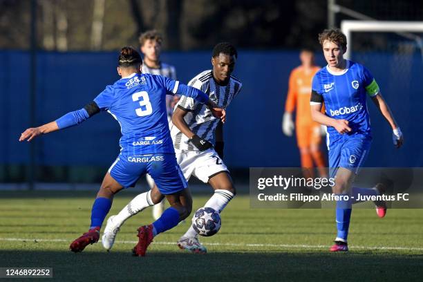 Joseph Nonge Boende of Juventus during the UEFA Youth League match between KRC Genk and Juventus at Krc Genk Academy on February 08, 2023 in Genk,...