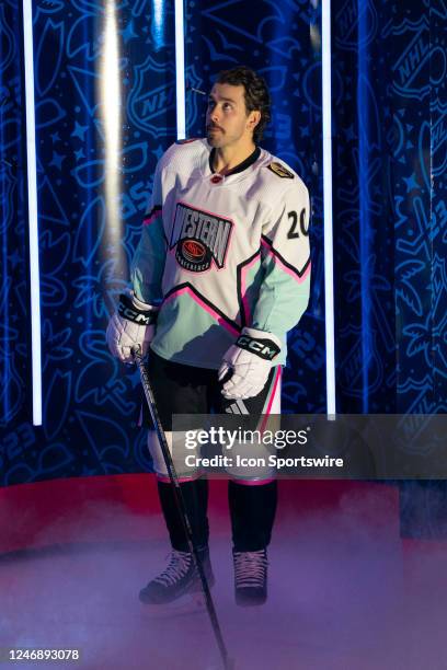 Chandler Stephenson of the Vegas Golden Knights during the Honda NHL All-Star Game at FLA Live Arena in Sunrise, FL on February 4, 2023.