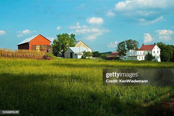 amish homestead - pennsylvania house stock pictures, royalty-free photos & images