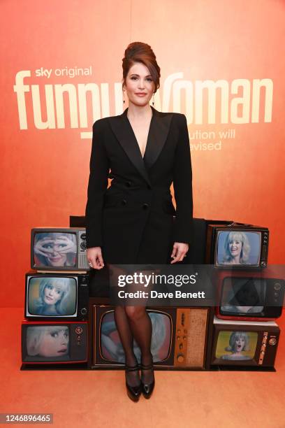 Gemma Arterton attends the "Funny Woman" special screening at The Electric Cinema on February 8, 2023 in London, England. "Funny Woman" is available...