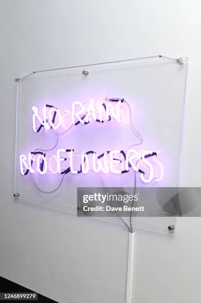 Attends the private viewing of "Addicted To Love", a joint exhibition from Sara Pope and Eve De Haans, at Quantus Gallery on February 8, 2023 in...