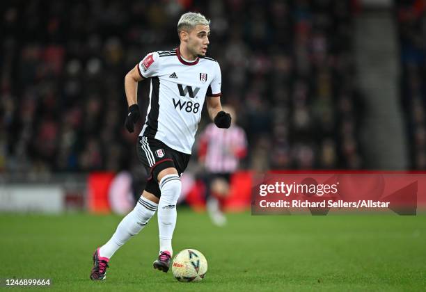 Andreas Pereira of Fulham on the ball during the FA Cup Fourth Round replay match between Sunderland FC and Fulham FC at Stadium of Light on February...