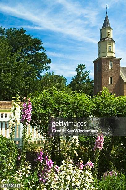 bruton church - williamsburg stock pictures, royalty-free photos & images