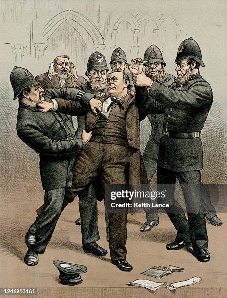 arrested by police for breaking the law - arrest stock illustrations