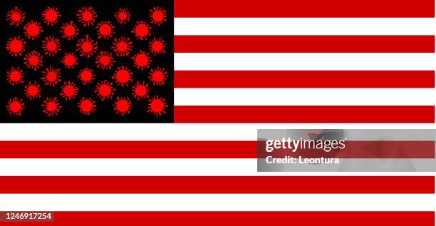 coronavirus american flag - coronavirus uk stock illustrations