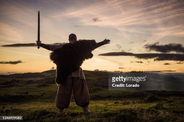 guerriero rossa scozzese - celta foto e immagini stock