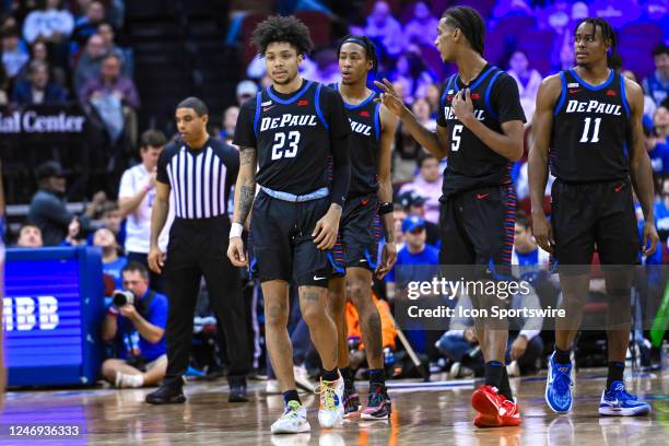 DePaul Blue Demons guard Caleb Murphy during the mens college basketball game between the DePaul Blue Demons and Seton Hall Pirates on February 5,...