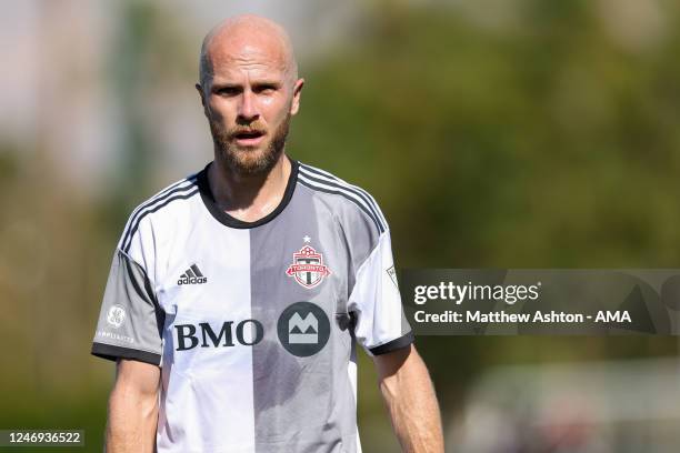 Michael Bradley of Toronto FC during the MLS Pre-Season 2023 Coachella Valley Invitational match between Toronto FC v Vancouver Whitecaps FC at...