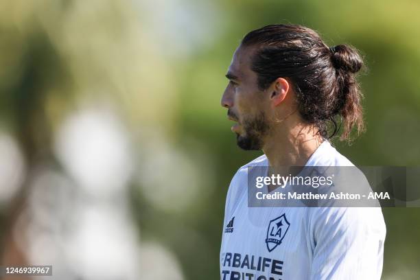 Martin Caceres of LA Galaxy during the MLS Pre-Season 2023 Coachella Valley Invitational match between LA Galaxy v St. Louis City SC at Empire Polo...