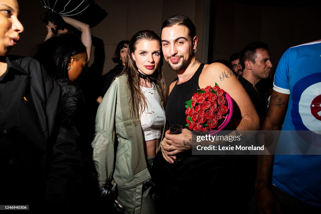 Julia Fox and Mazurbate at Saks Fifth Avenue's New York Fashion Week