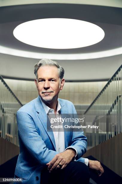 Co-founder and executive chairman of Netflix, Reed Hastings is photographed for The Hollywood Reporter on May 26, 2022 in Los Angeles, California.