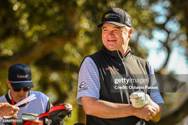 Paul Lawrie of Scotland looks on before playing his tee shot on the 1st hole during the first round of the Trophy Hassan II at Royal Golf Dar Es...
