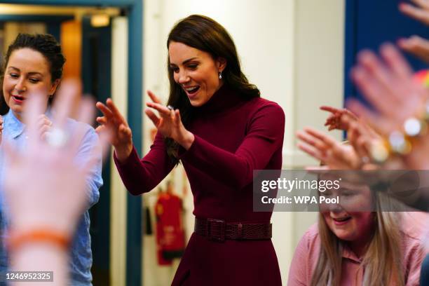 Catherine, Princess of Wales, known as the Duchess of Cornwall while in Cornwall visits the Dracaena Centre to learn about the wide variety of...