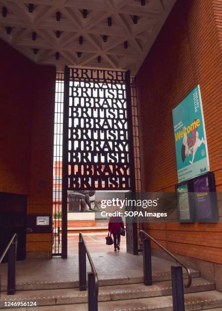 General view of the entrance at the British Library. A major new £500 million extension project has been approved, including galleries and event...