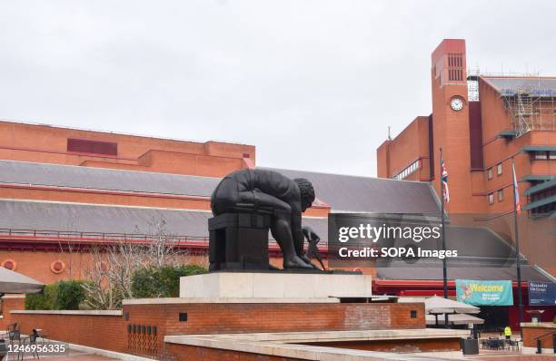 General view of the British Library and the Isaac Newton sculpture by Eduardo Paolozzi. A major new £500 million extension project has been approved,...