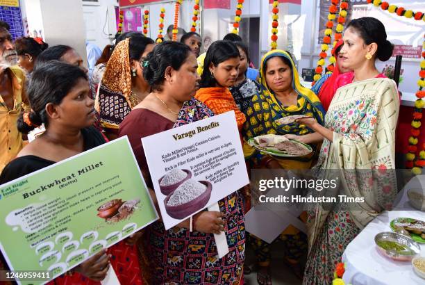 Commercial sex workers of Kamathipura take part in a rally organised under the leadership of Swati Pandey, Postmaster General, India Post, Mumbai...