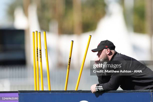 Wayne Rooney the head coach / manager of DC United during the MLS Pre-Season 2023 Coachella Valley Invitational match between D.C. United v San Jose...