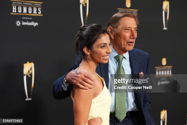 Jessica Namath and Joe Namath pose for a photo on the red carpet during NFL Honors at the Symphony Hall on February 9, 2023 in Phoenix, Arizona.