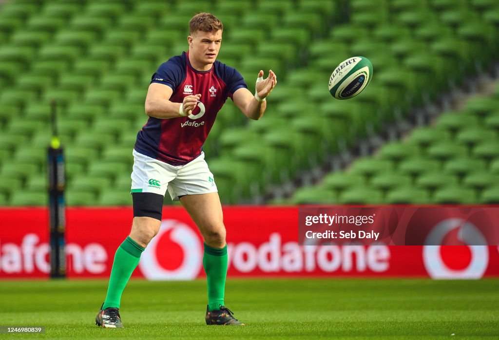 Irish Rugby Running Dublin , Ireland - 10 February 2023; Josh van der Flier during the ...