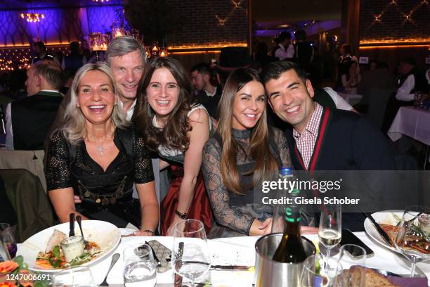 Saskia Greipl-Kostantinidis, Christian Auer, Susanne Seehofer , Sylvia Klose, Ivan Zafirov during the Filserball 2023 with the motto Reeperbahn at...