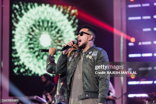 South African rap sensation Kiernan Forbes, popularly known as AKA,performs at the 22nd annual South African Music Awards at the Durban International...