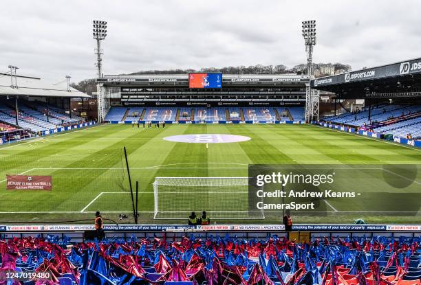 General view of the Selhurst Park stadium during the Premier League match between Crystal Palace and Brighton & Hove Albion at Selhurst Park on...