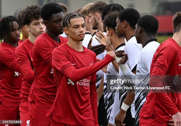 Ranel Young of Liverpool at the Axa Training Centre on February 11, 2023 in Liverpool, England.