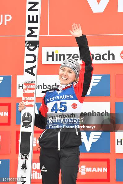 Chiara Kreuzer of Austria competes during the Women's HS 90 at the ...