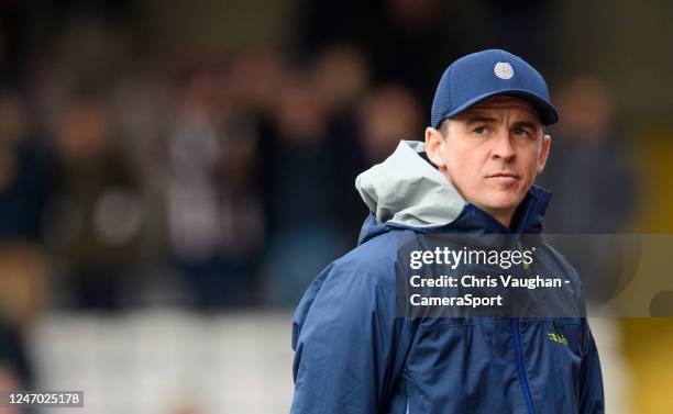 Bristol Rovers manager Joey Barton during the Sky Bet League One between Lincoln City and Bristol Rovers at LNER Stadium on February 11, 2023 in...