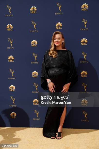 September 17, 2018: Yvonne Strahovski arriving at the 70th Primetime Emmy Awards at the Microsoft Theater?in Los Angeles, CA.