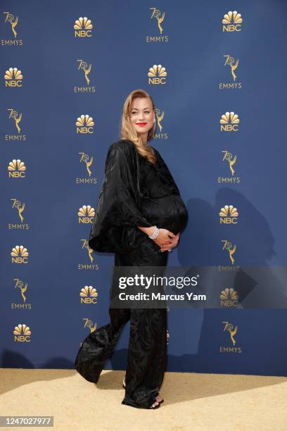 September 17, 2018: Yvonne Strahovski arriving at the 70th Primetime Emmy Awards at the Microsoft Theater?in Los Angeles, CA.
