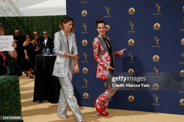 September 17, 2018: ?Amanda Crew and Suzanne Cryer arriving at the 70th Primetime Emmy Awards at the Microsoft Theater?in Los Angeles, CA.