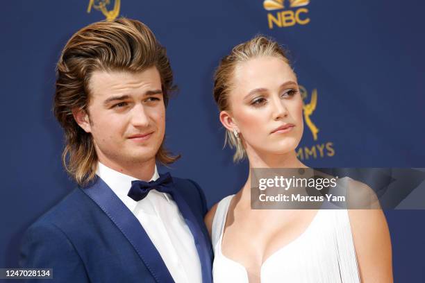 September 17, 2018: ?Joe Keery?and Maika Monroe arriving at the 70th Primetime Emmy Awards at the Microsoft Theater?in Los Angeles, CA.