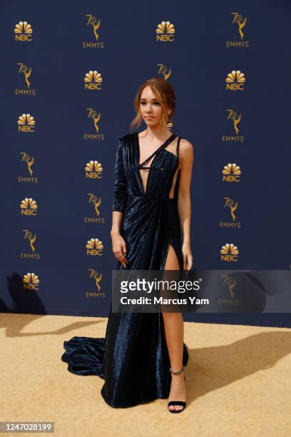 September 17, 2018:Holly Taylor?arriving at the 70th Primetime Emmy Awards at the Microsoft Theater?in Los Angeles, CA.